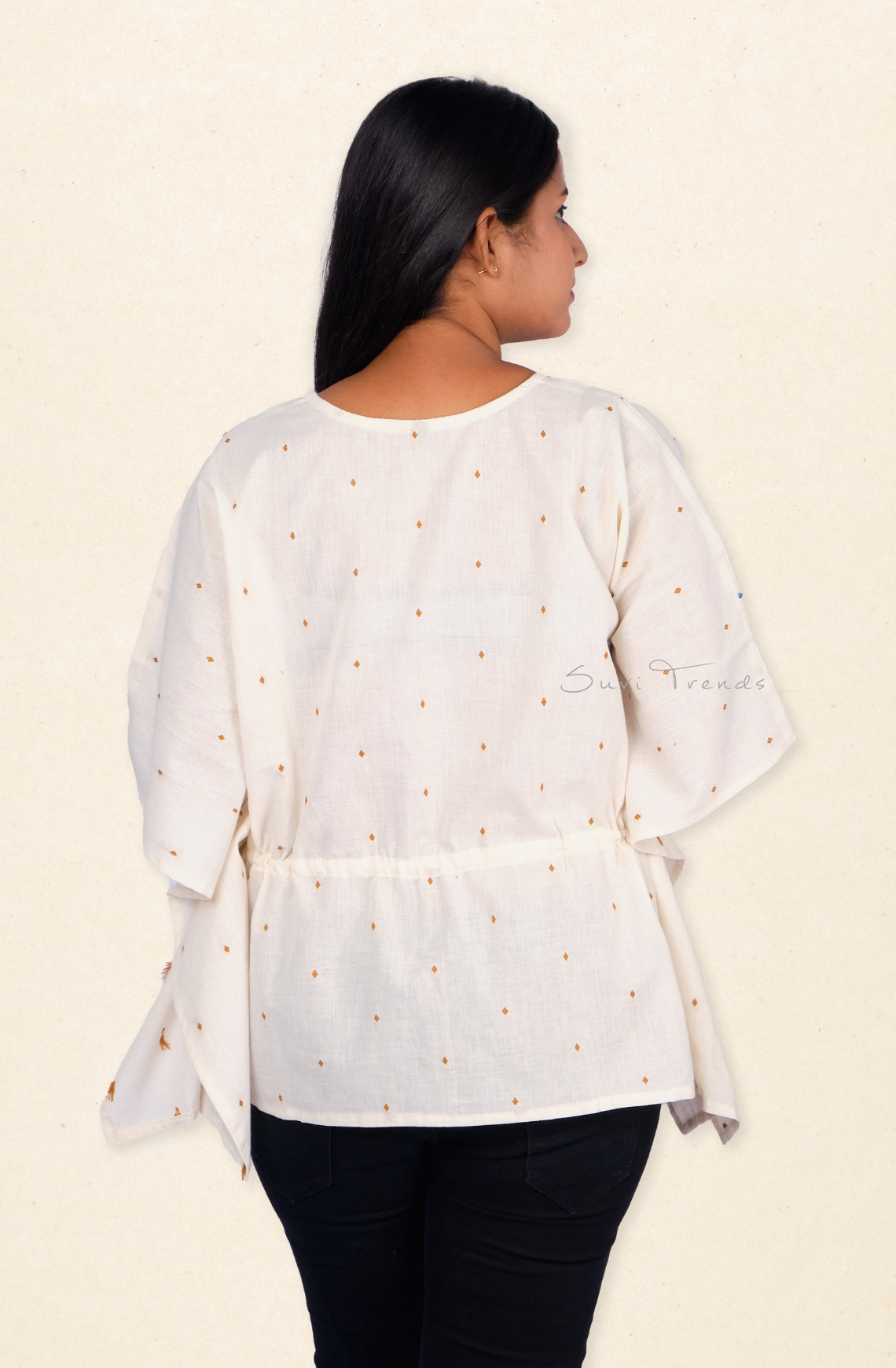 All Over Polka Dots Kaftan - Off White