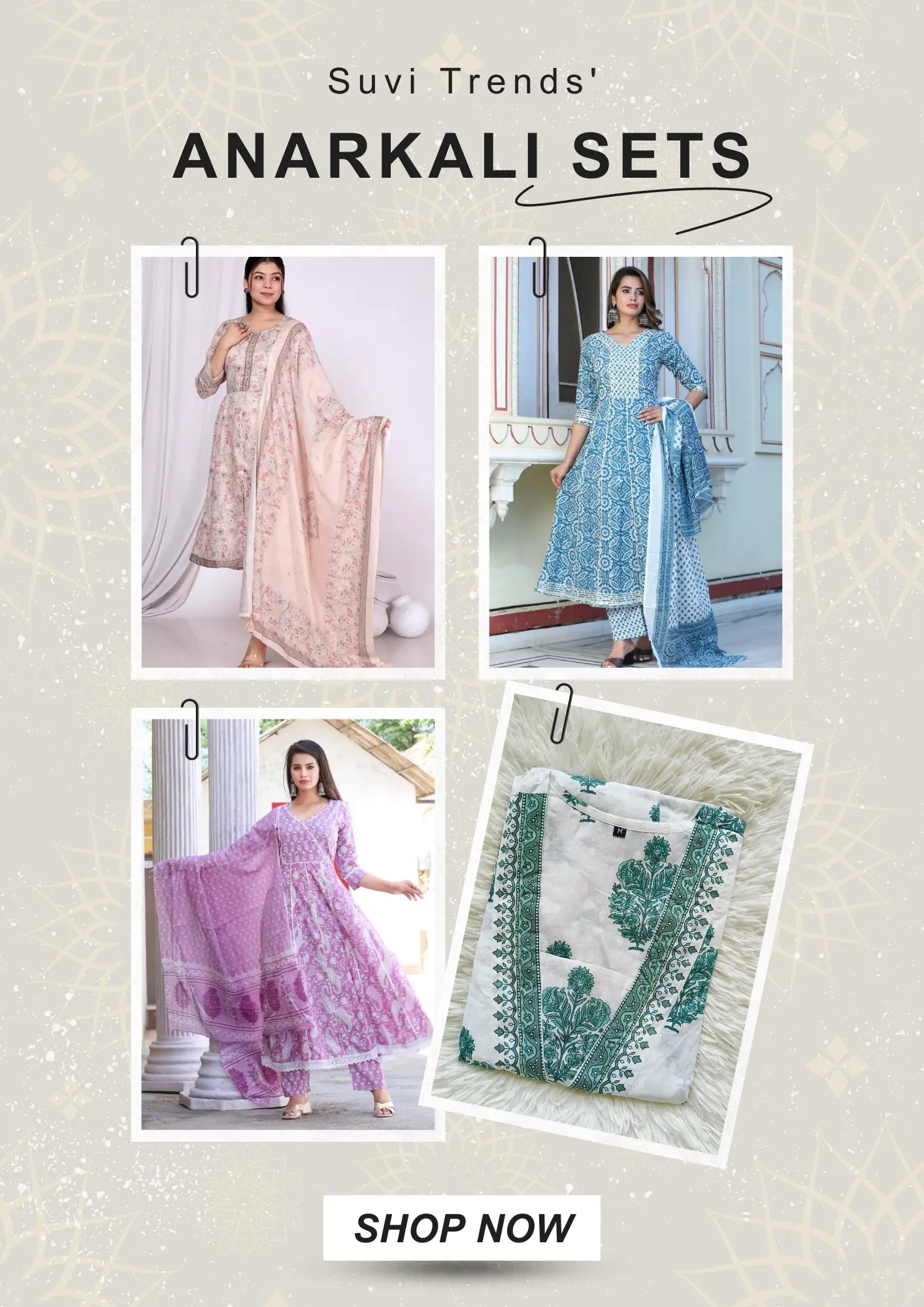 Shop for exclusive Anarkali collections from Suvi Trends. Featuring a range of high-quality fabrics, these luxury Anarkali dresses and suits are perfect for any special occasion or festive wear. Enjoy a perfect fit with top notch quality, all available online from Suvi Trends Malaysia.