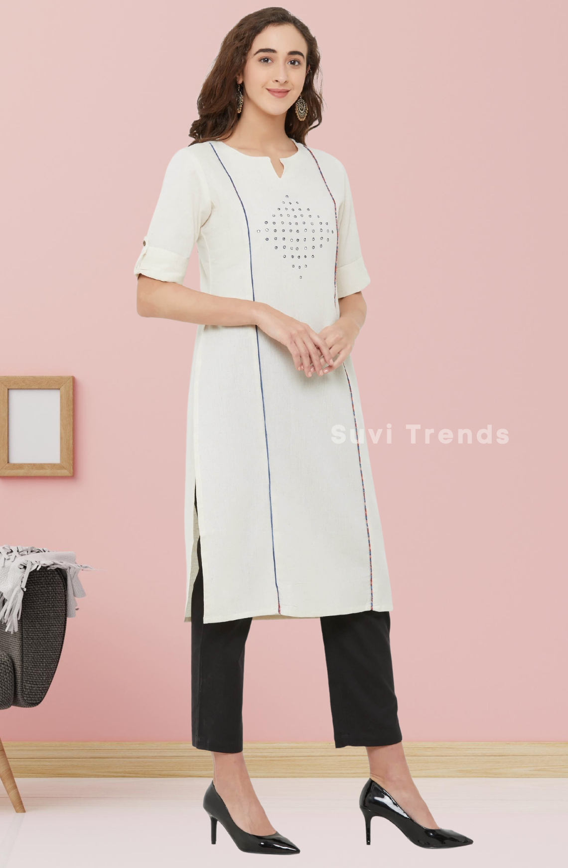 Primavera Cream Cotton Kurta