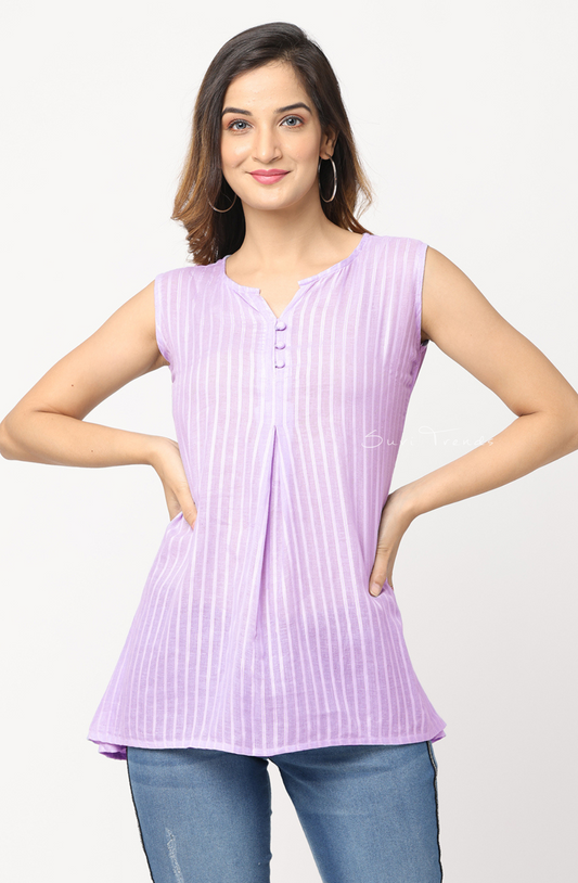 Purple Linear A-Line Kurti